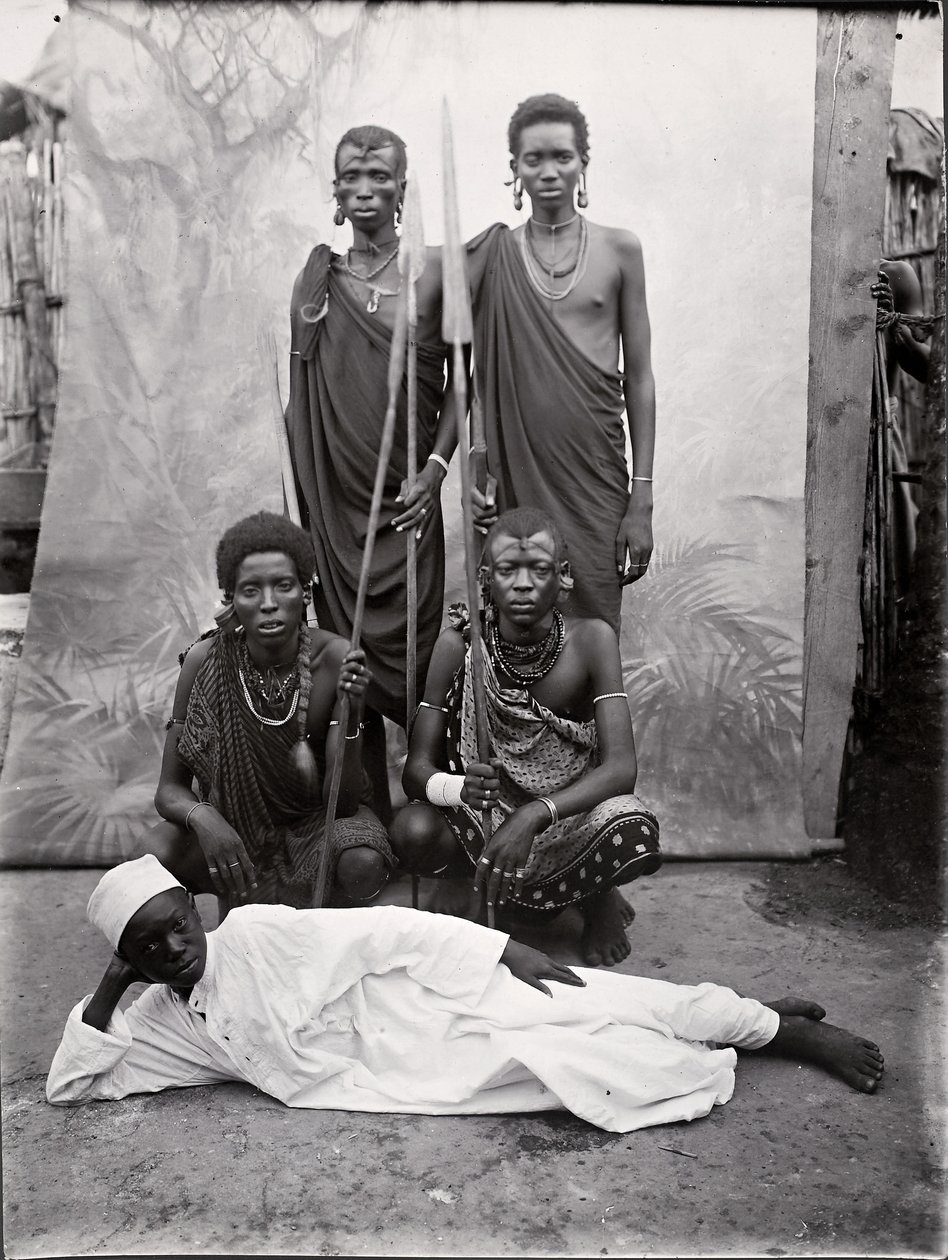 Maasai-krigere (gelatine-sølvtryk) af R. V. Pereira
