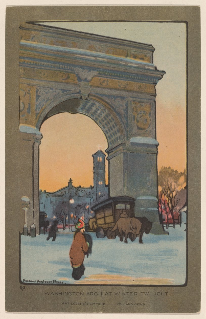 Washington Arch ved vinterskummende af Rachael Robinson Elmer