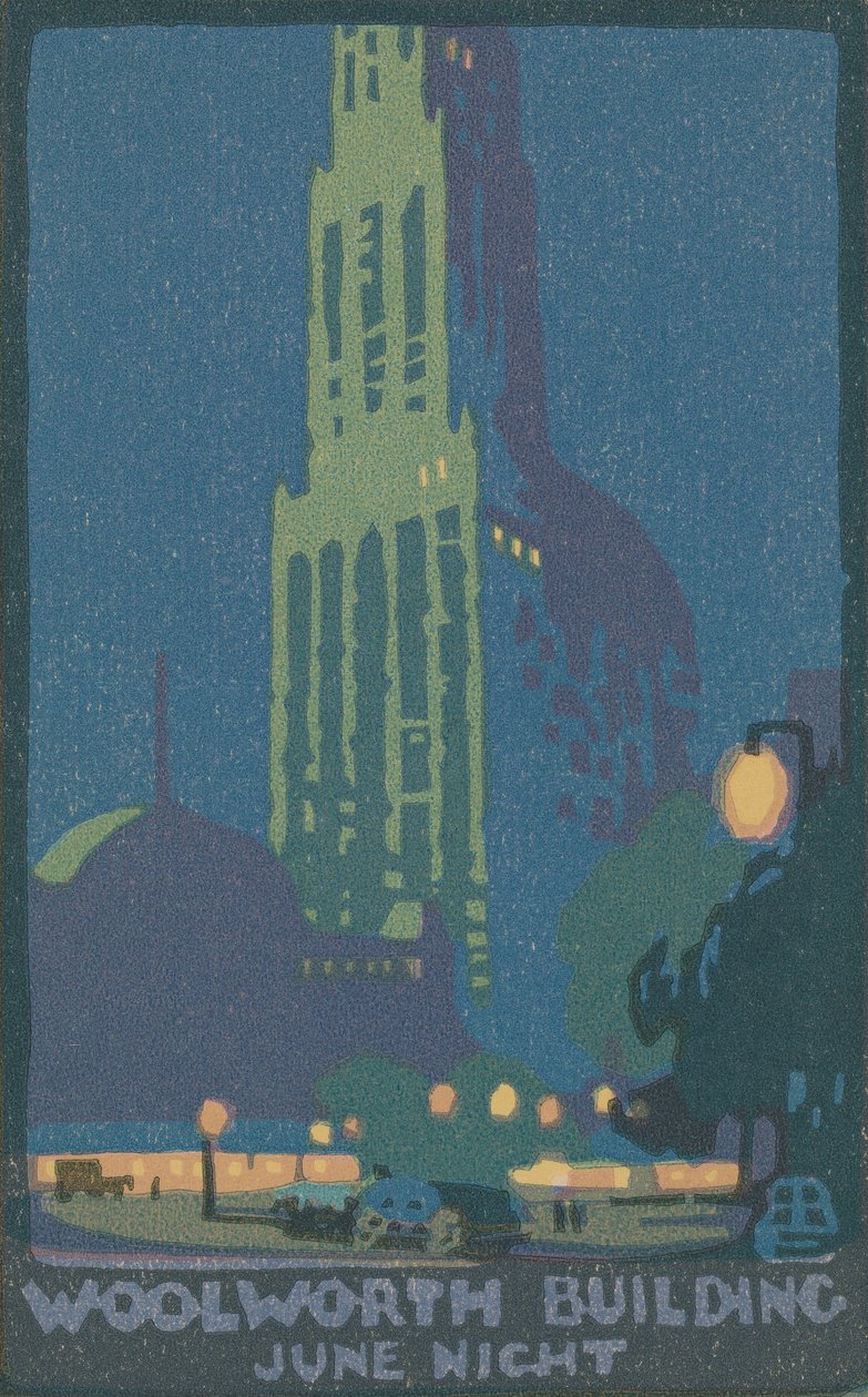 Woolworth Building June Night, 1916. af Rachael Robinson Elmer