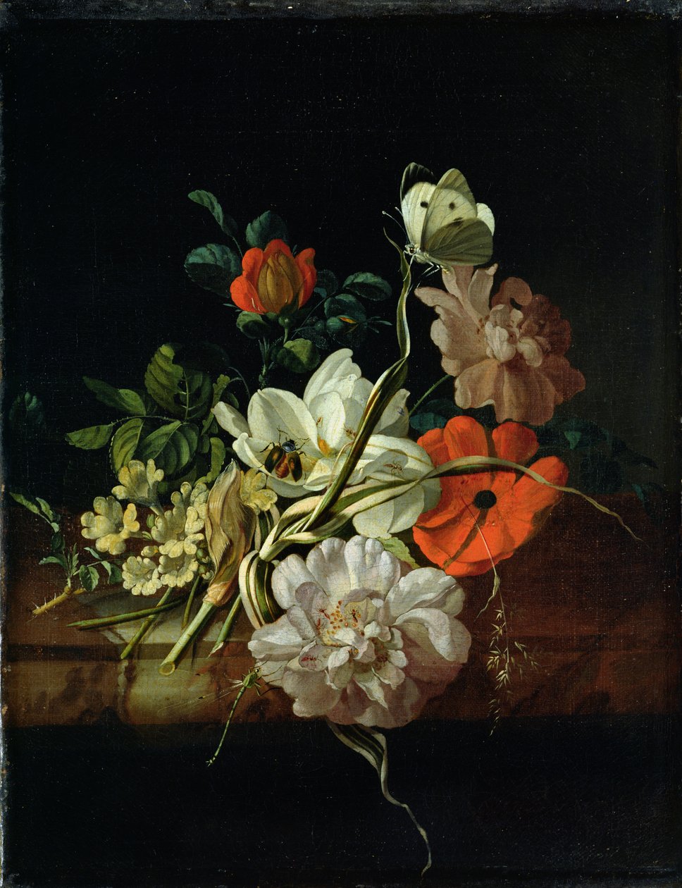 Stilleben med blomster af Rachel Ruysch