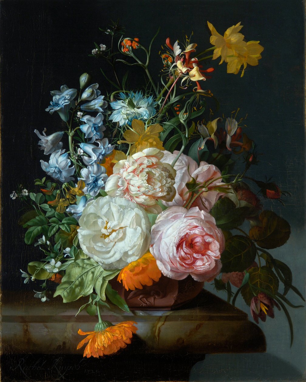 Blomster i en terrakottavase af Rachel Ruysch