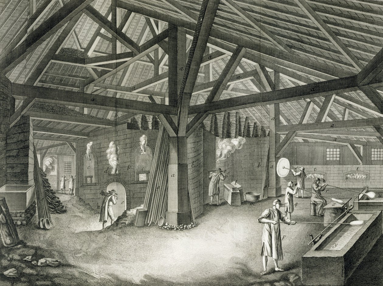 Glasfabrik, fra 