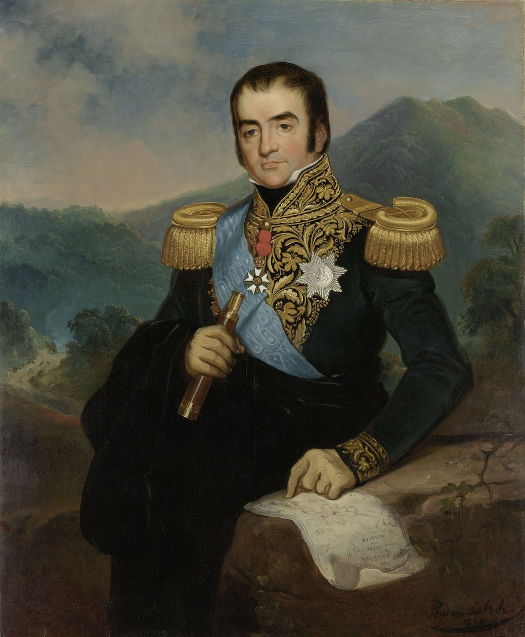 Portrætguvernør-general Herman Willem Daendels af Raden Saleh