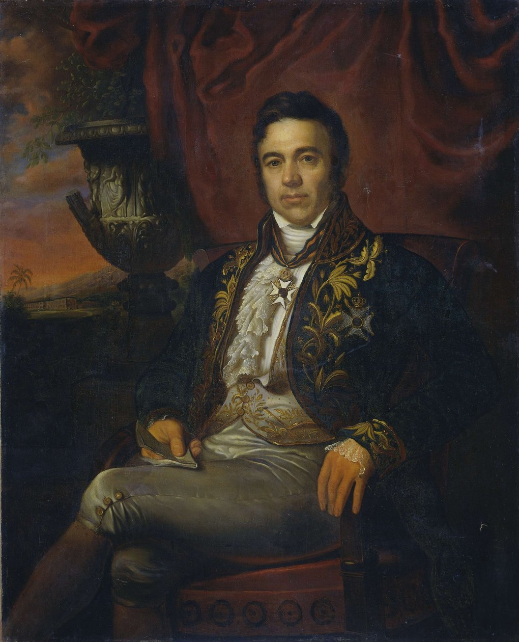 Portræt af Jean Chrétien Baud (1789-1859) af Raden Saleh