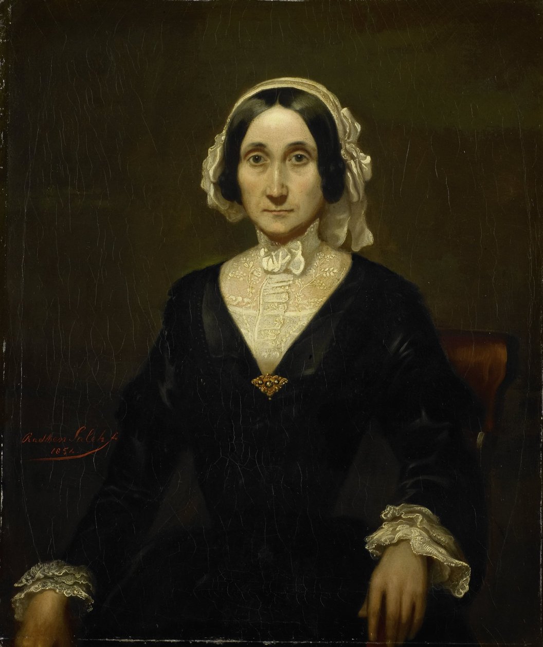 Portræt af Mrs. W.J.S. van Alphen, baronesse van Reede van Oudtshoorn af Raden Sarief Bastaman Saleh