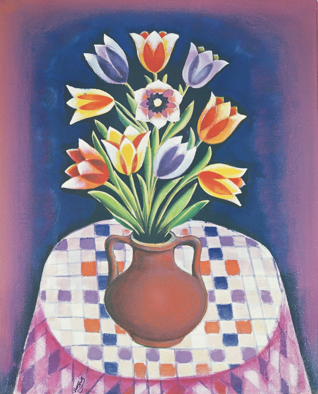 Stilleben med blomster, 1967 af Radi Nedelchev
