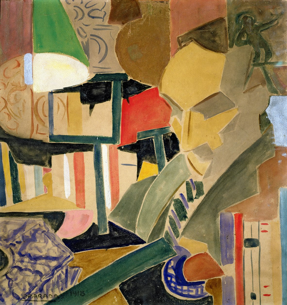Portræt af Joan Salvat-Papasseit (1894-1924) 1918 af Rafael Perez Barradas