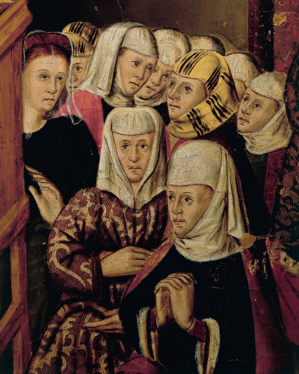 Prædiken, detalje fra San Bernardino-altertavlen, af Joan Figuera og Tomas Rafael (aktiv i anden halvdel af det 16. århundrede), tempera på panel, 399x253 cm. Detalje. af Rafael & Figuera Joan (active c.1454 1477) Tomas