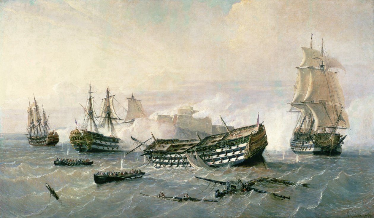 Forsvar af Havana forbjerget i 1762, ca. 1898 af Rafael Monleon y Torres