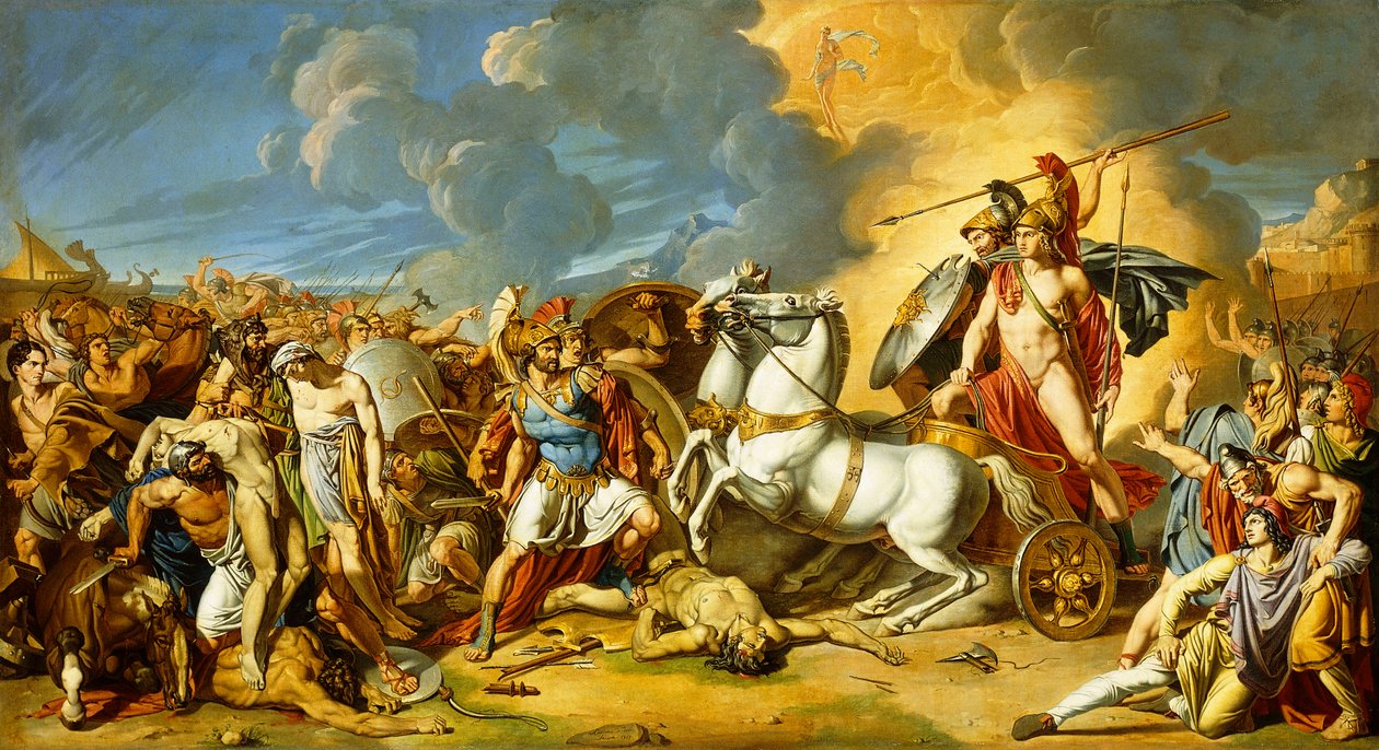En scene fra de trojanske krige af Rafaelle Calliano
