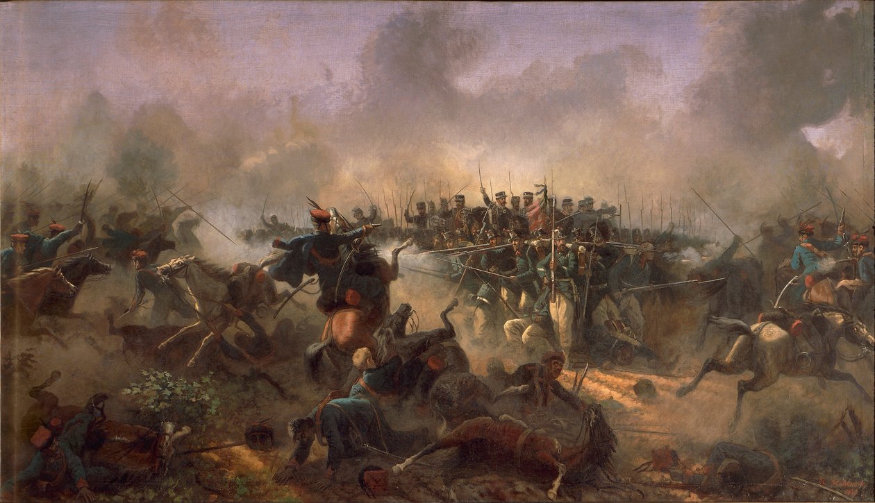 Tredje uafhængighedskrig, prins Umberto på pladsen i Villafranca, 24. juni 1866 af Raffaele Pontremoli af Raffaele Pontremoli