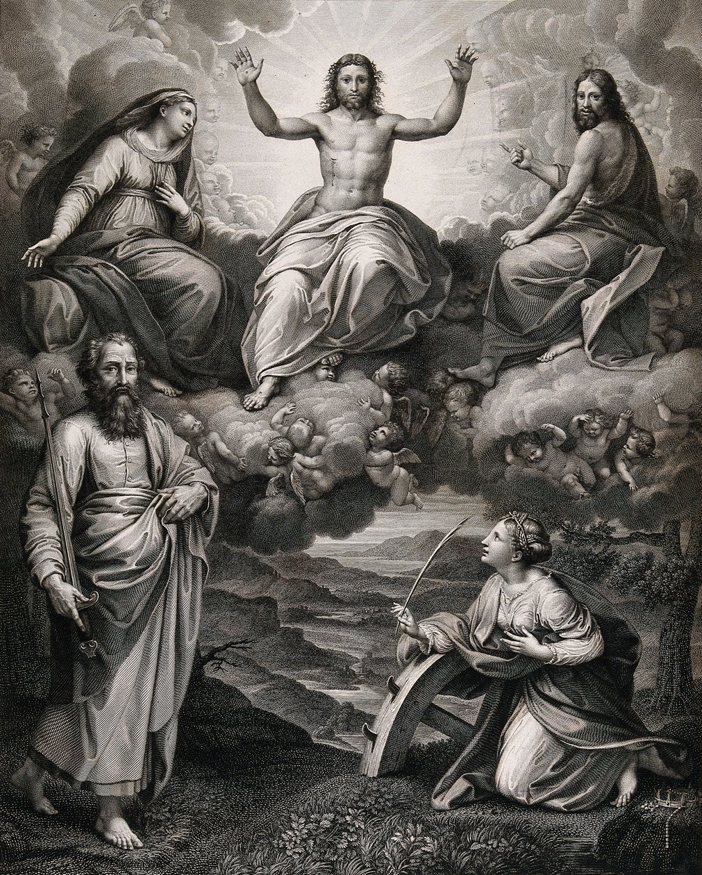 Kristus med apostelen Paulus af Raffaello Sanzio Raphael