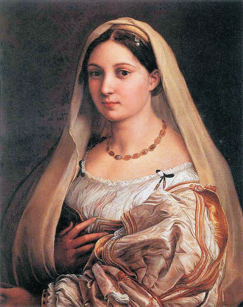 Sløret kvinde af Raffaello Sanzio Raphael