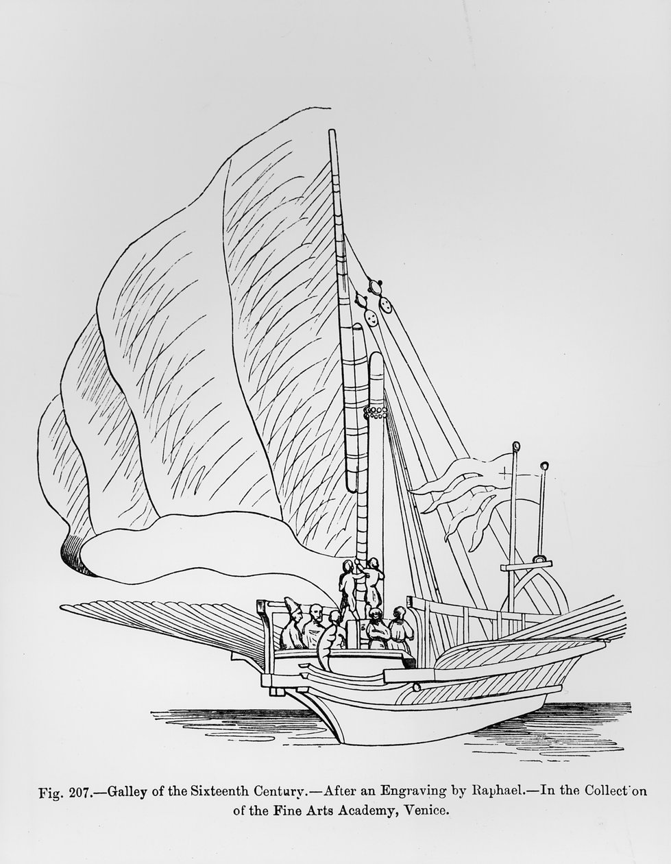 Galley fra det 16. århundrede, illustration fra 