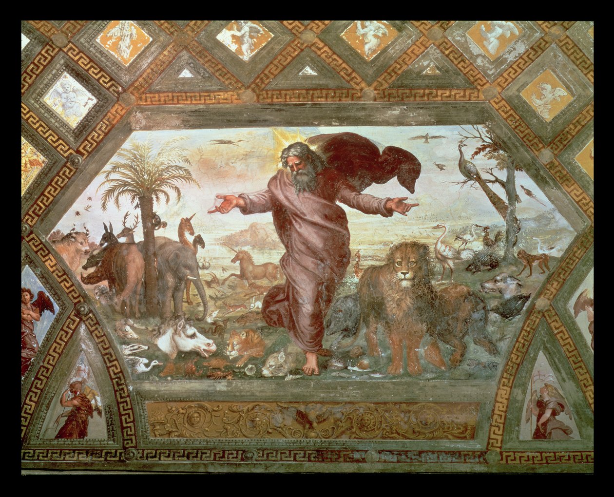 Gud skaber jorden af Raffaello Sanzio Raphael