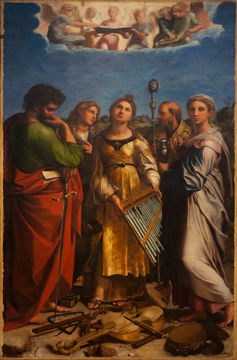 Saint Cecilia i ekstase med Paul af Raffaello Sanzio Raphael