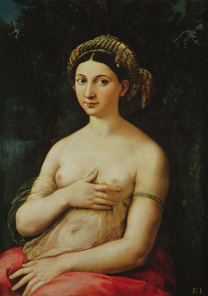 La Fornarina, ca. 1516 (panel) af Raffaello Sanzio Raphael