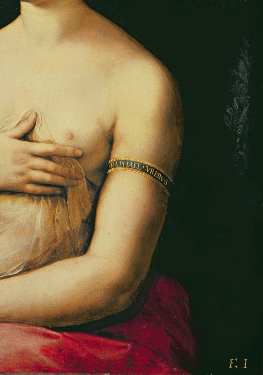 La Fornarina, ca. 1516 (panel) (detalje af 68213)
