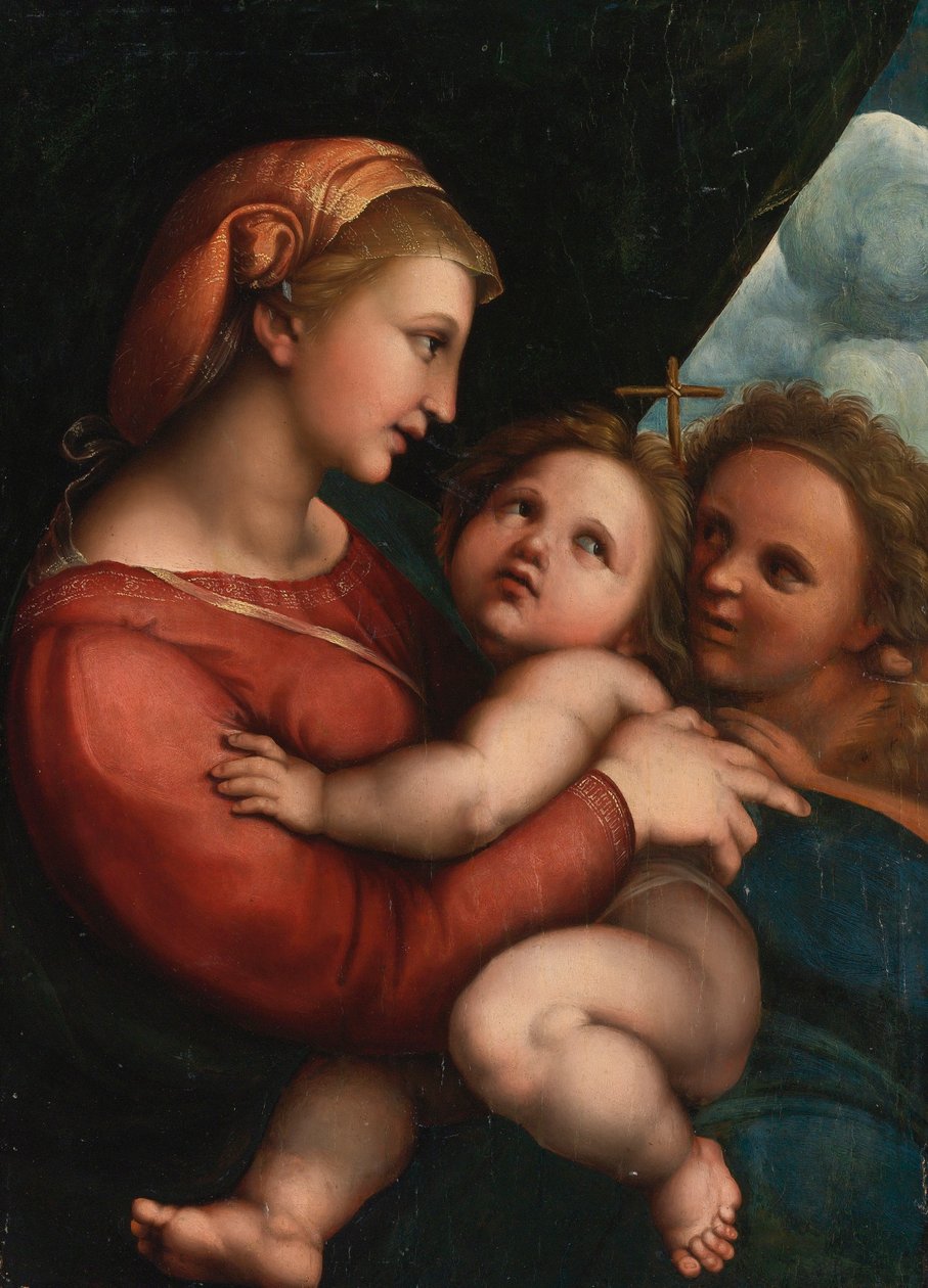 Madonna og barn med spædbarnet Saint John af Raffaello Sanzio Raphael