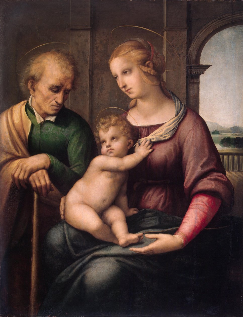 Madonna med Beardless St Joseph af Raffaello Sanzio Raphael