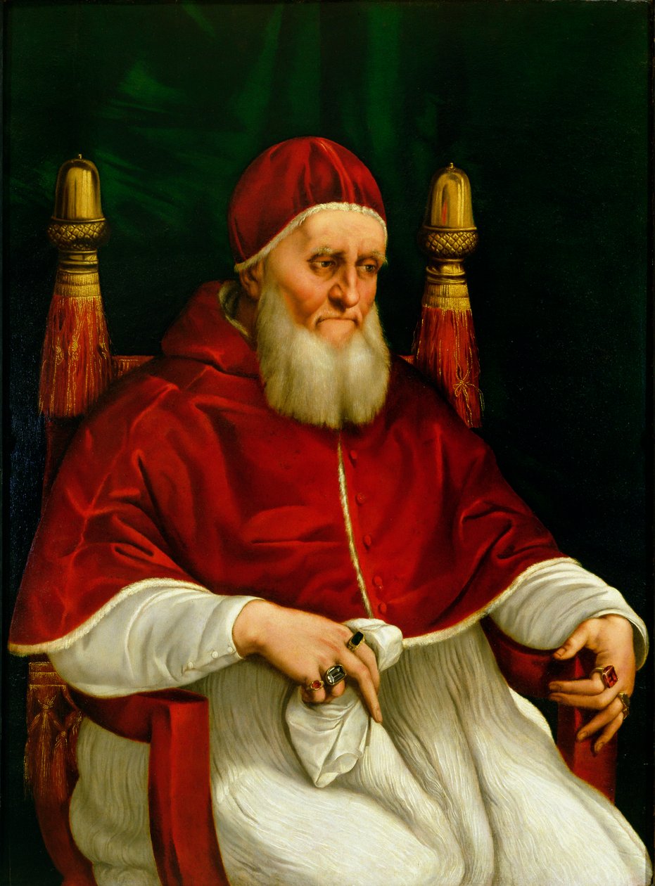 Portræt af pave Julius II (1443-1513) c.1512 af Raffaello Sanzio Raphael