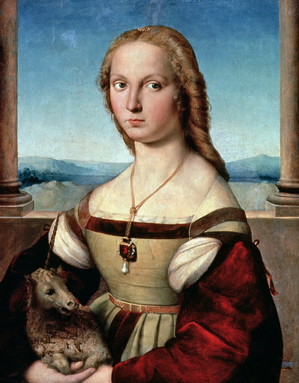 Portræt af en dame med en enhjørning, ca. 1505-6 af Raffaello Sanzio Raphael