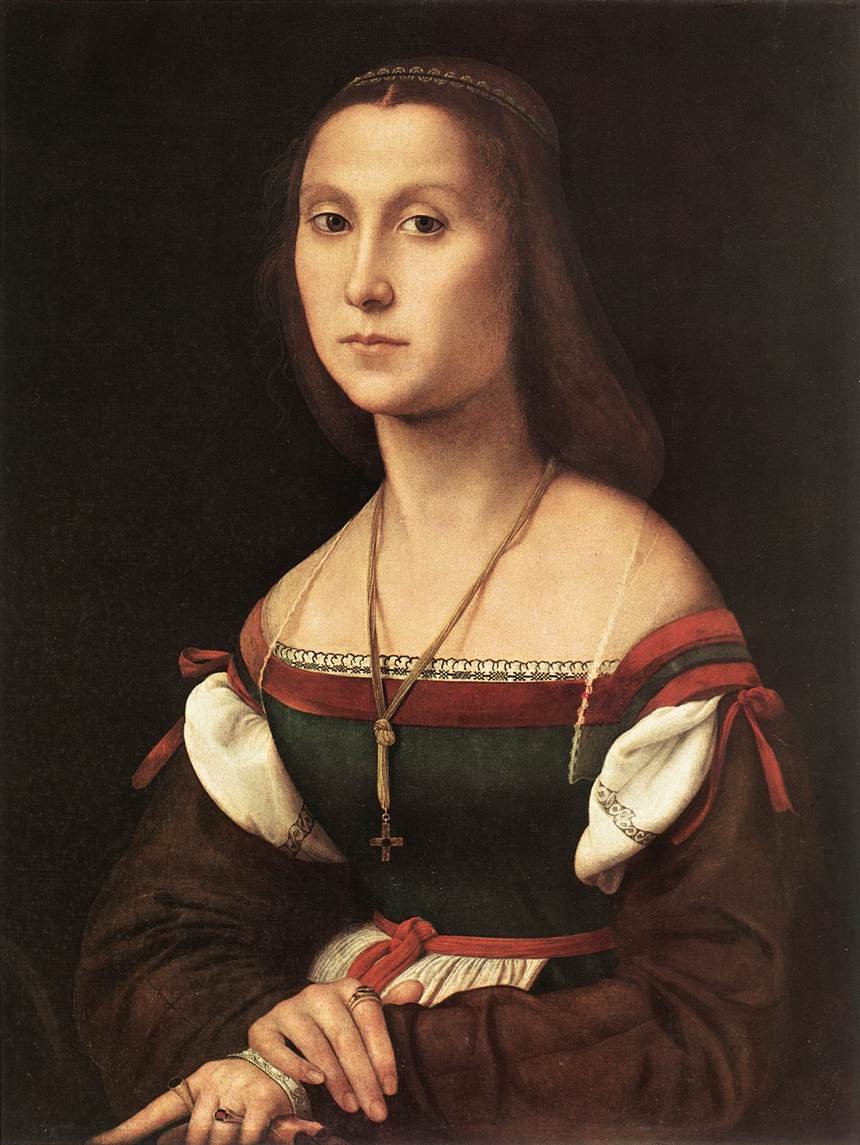 Portræt af en kvinde af Raffaello Sanzio Raphael