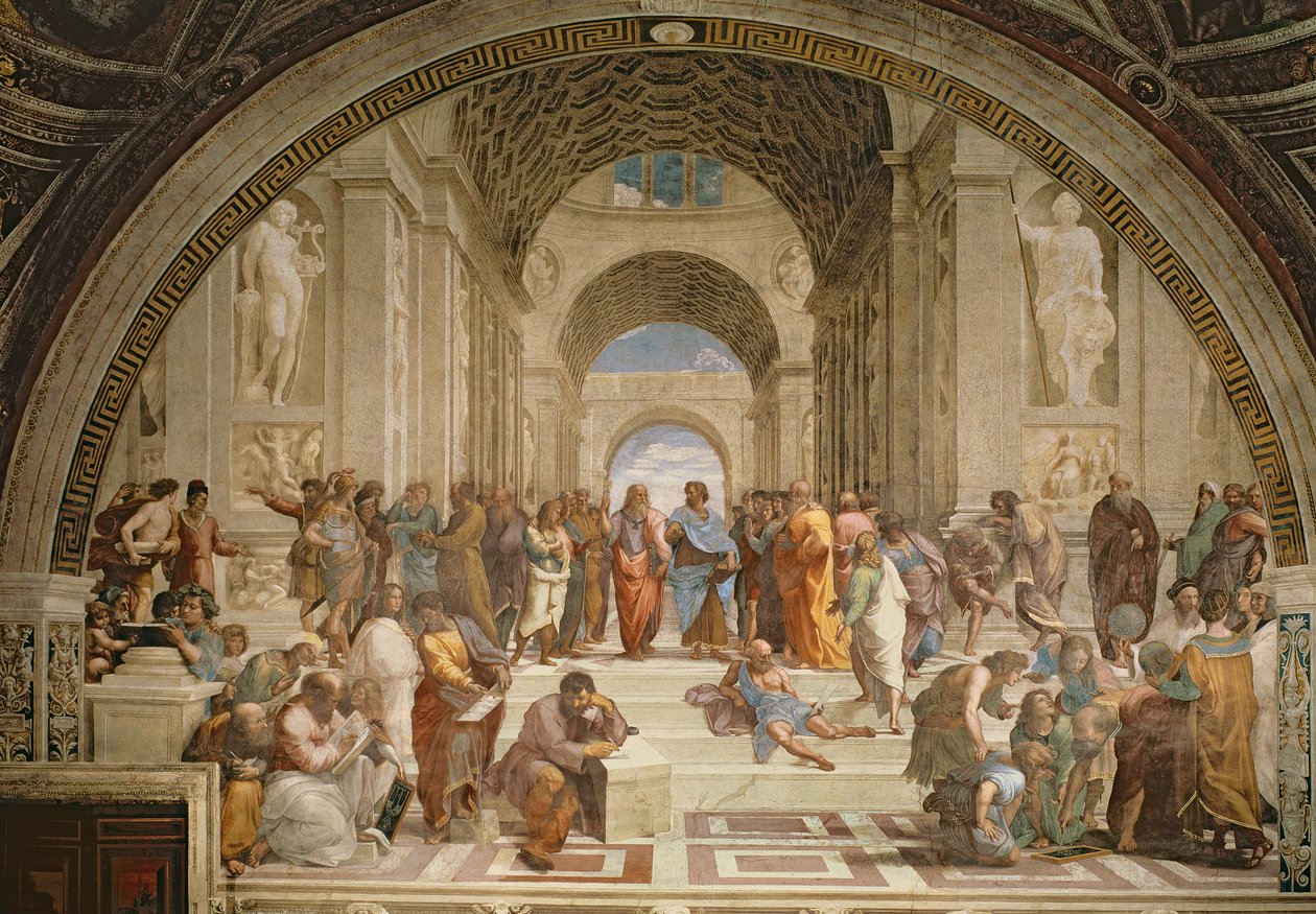 Skolen i Athen, fra Stanza della Segnatura, 1510-11 af Raffaello Sanzio Raphael