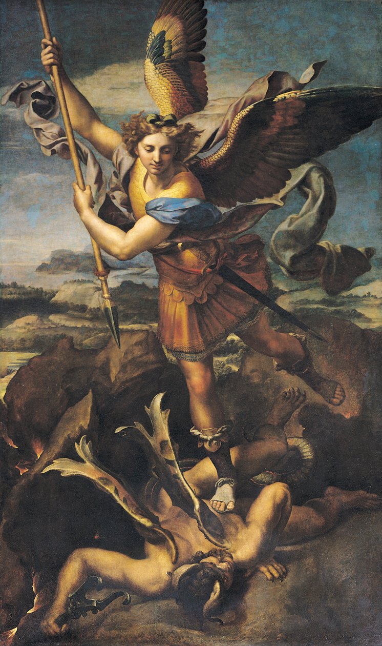 St. Michael overvælder dæmonen, 1518 af Raffaello Sanzio Raphael