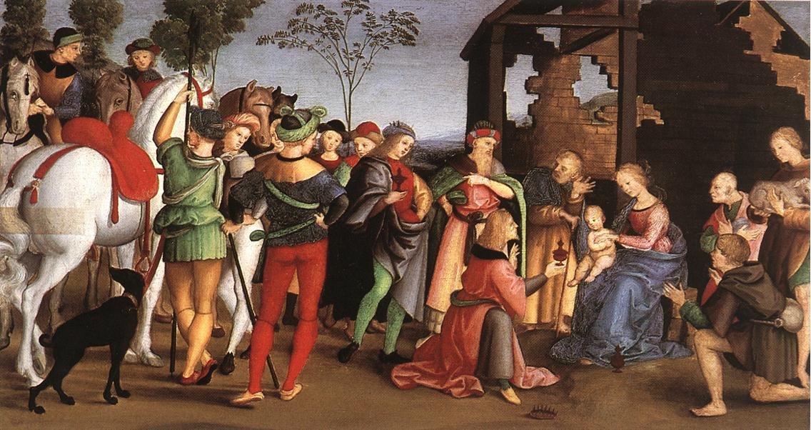 Tilbedelsen af magi af Raffaello Sanzio Raphael