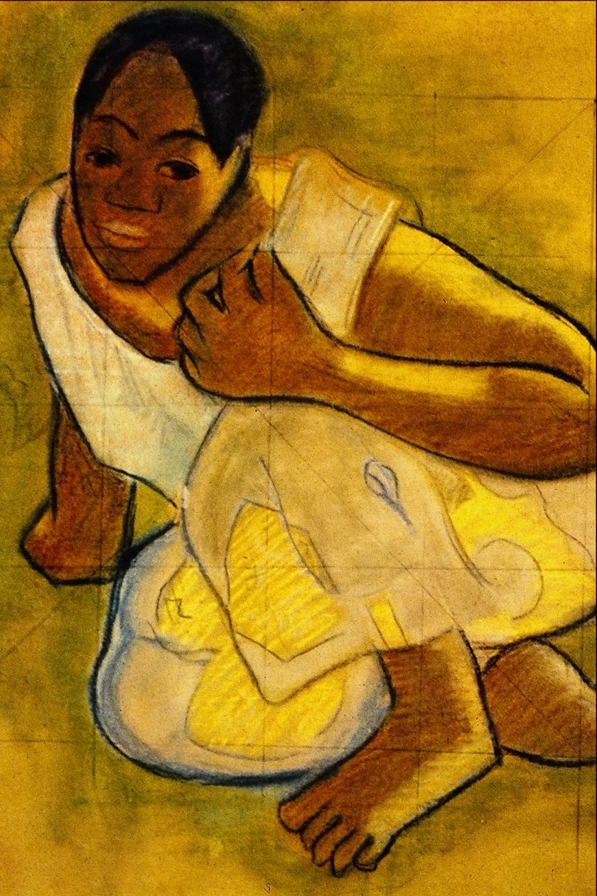 Hængende tahitisk pige af Paul Gauguin