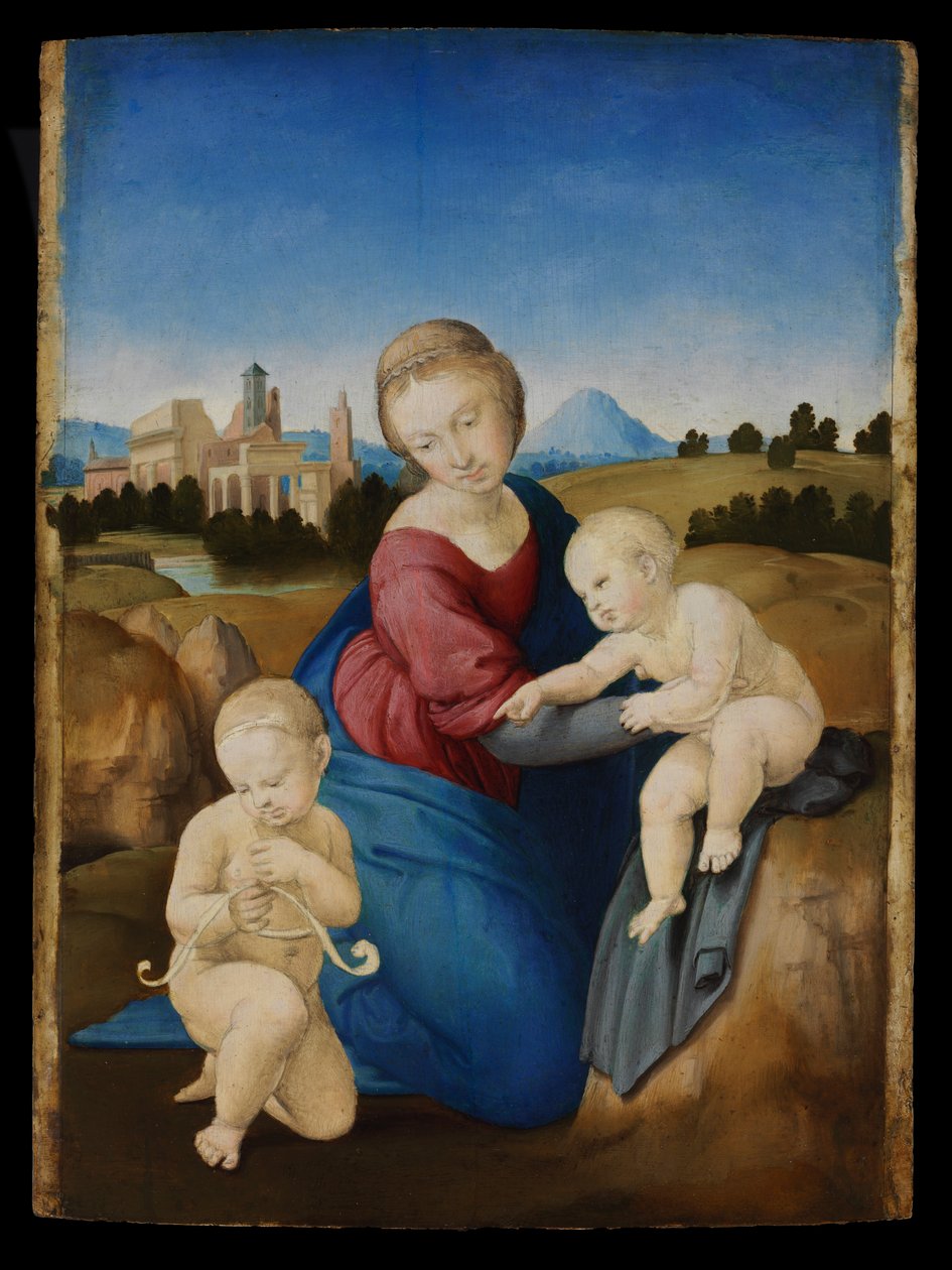 Madonna og barn med spædbarnet Saint John af Raffaello Sanzio Raphael