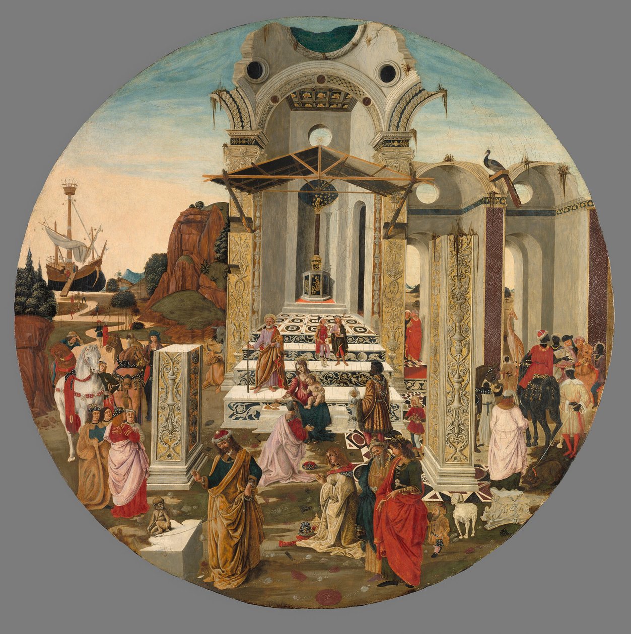 Tilbedelsen af de hellige tre konger af Raffaello Botticini