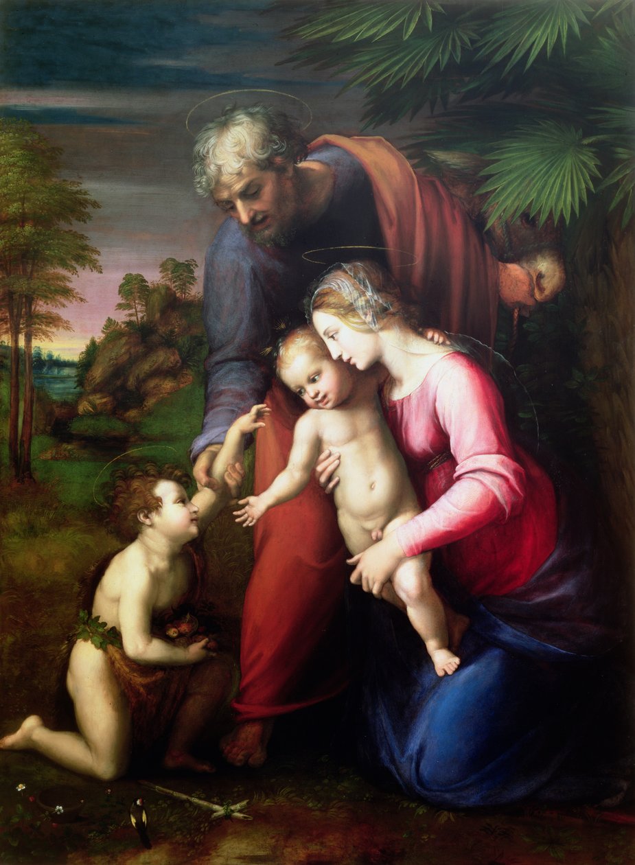 Hellig familie med Johannes Døberen, 151314 af Raffaello Sanzio Raphael