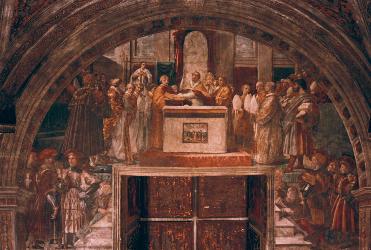 Begrundelse af Leo III, 1514 af Raffaello Sanzio Raphael
