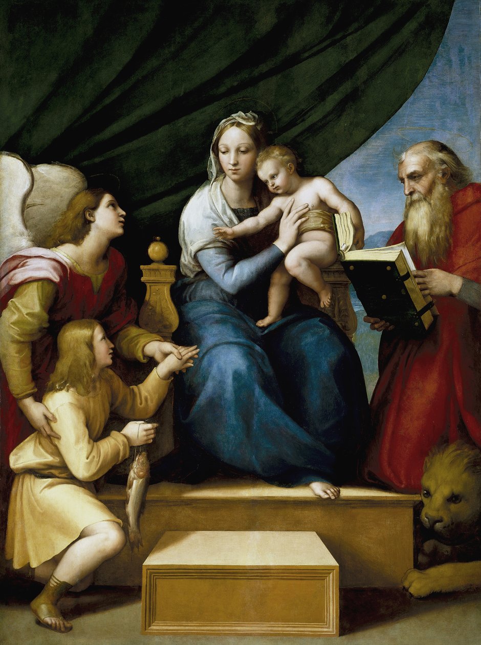 Madonna med fisken af Raffaello Sanzio Raphael
