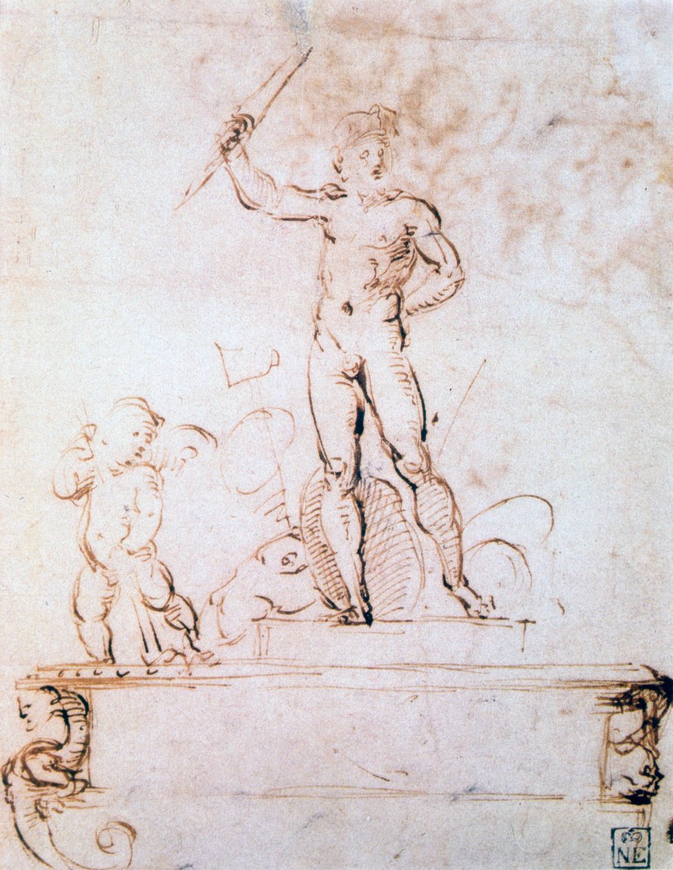 Oversigtskomposition til en udsmykning af en festival, c1500-1520 af Raffaello Sanzio Raphael
