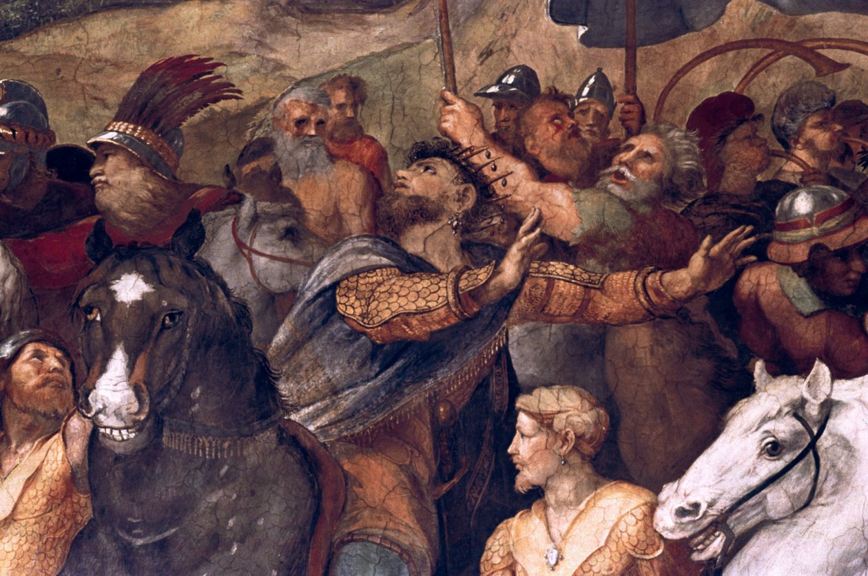 Pave Leo I, Frastødende Attila, detalje, 1511-14 af Raffaello Sanzio Raphael