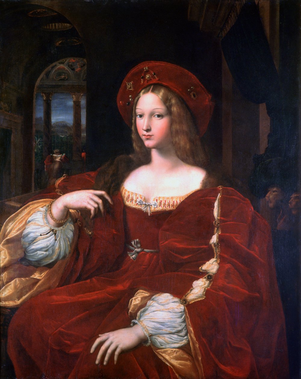 Portræt af Jeanne dAragon, 1518 af Raffaello Sanzio Raphael