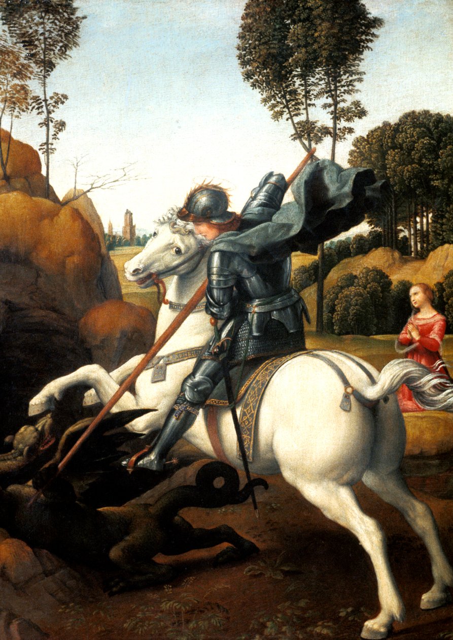 Sankt Georg og dragen, c1506 af Raffaello Sanzio Raphael