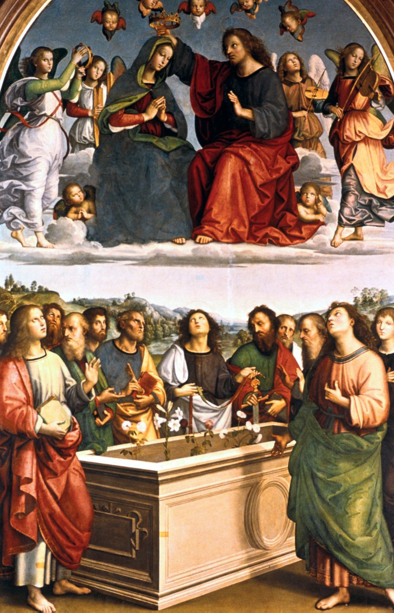 Kroningen af Jomfru Oddi-alteret, 1502-1503 af Raffaello Sanzio Raphael