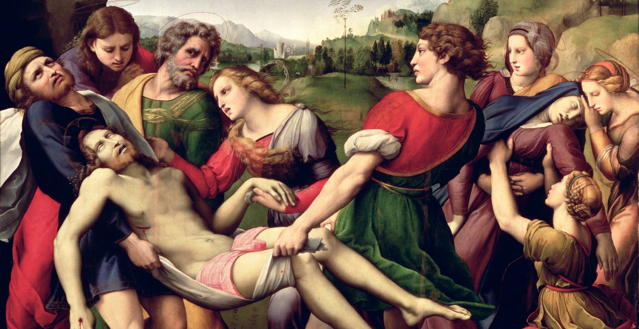 The Deposition, 1507 (detalje af 62308) af Raffaello Sanzio Raphael