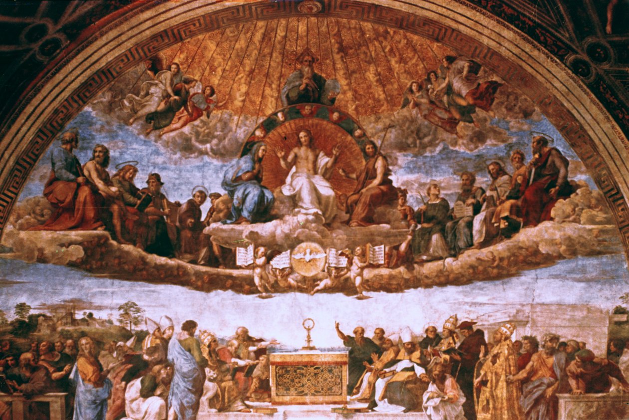 Disputationen om det hellige sakramente, 1508-1509 af Raffaello Sanzio Raphael