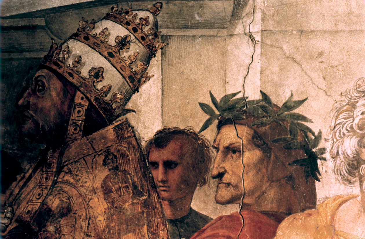 Disputationen om det hellige sakrament detalje, 1508-1509 af Raffaello Sanzio Raphael