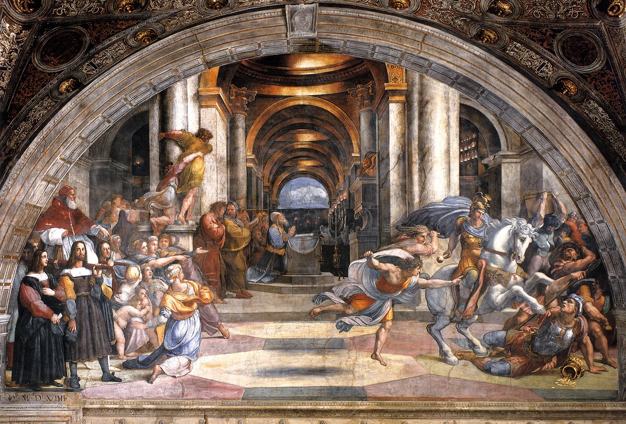 Uddrivelsen af Heliodorus, 1511-1512 af Raffaello Sanzio Raphael