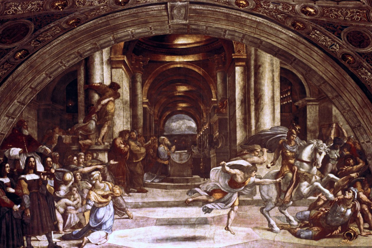 Uddrivelsen af Heliodorus fra templet, 1512-1514 af Raffaello Sanzio Raphael