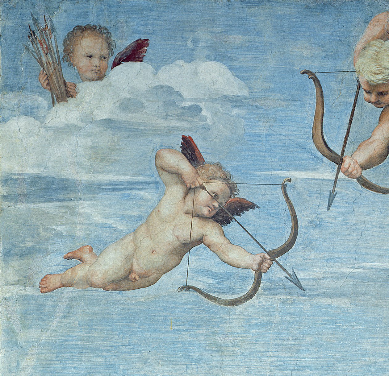 The Triumph of Galatea, 1512-14 (fresco) (detalje af 56473) af Raffaello Sanzio Raphael
