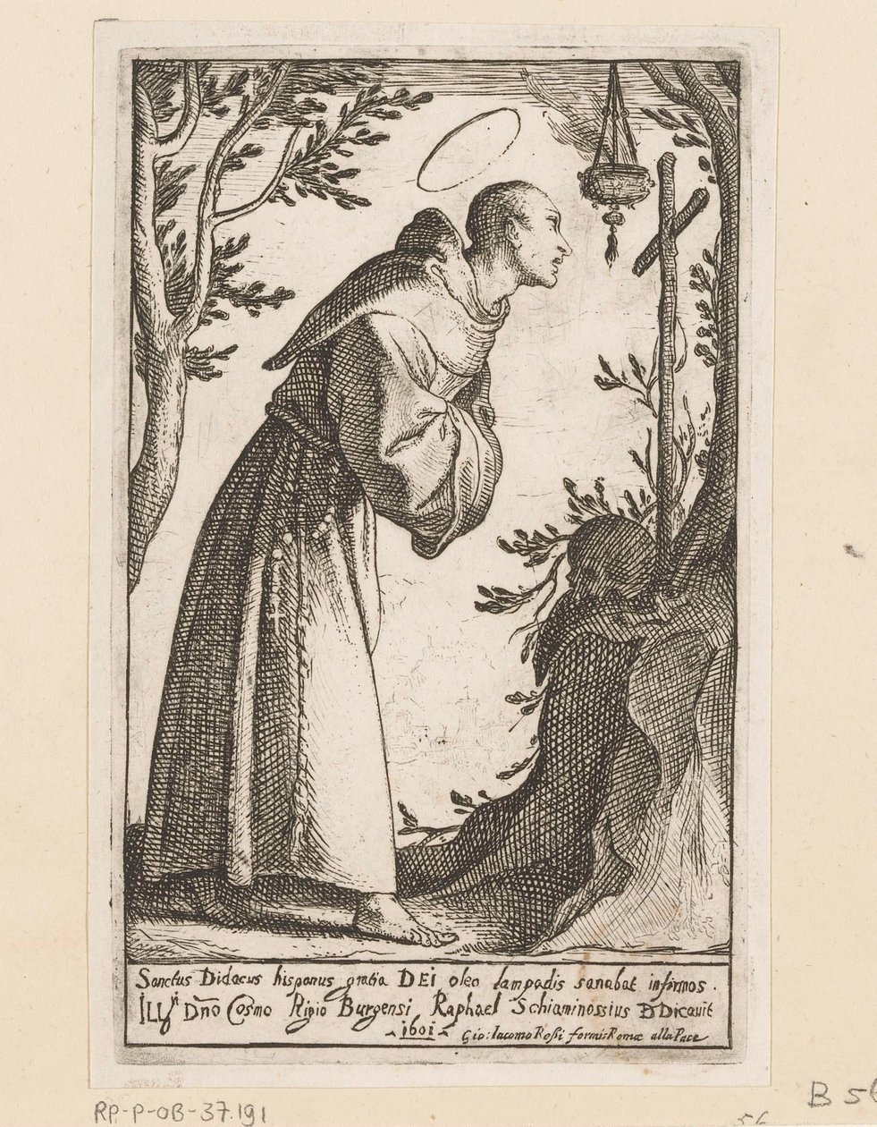 Heilige Didacus van Alcalá af Raffaello Schiaminossi