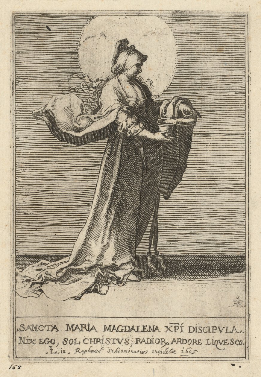Sankt Maria Magdalena af Raffaello Schiaminossi, after Lucas van Leyden