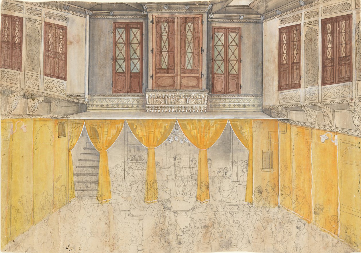 Palads interiør, ca. 1880-1900. af Ragunath